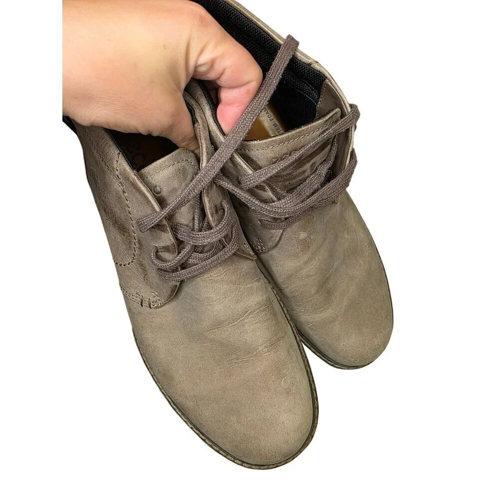 Ecco Turn‎ GTX Gore Tex Leather Chukka Boots Mens 42 8 - 8.5 US Brown Waterproof